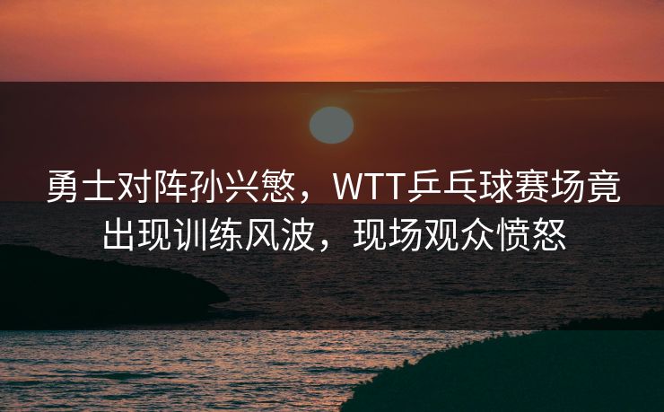 勇士对阵孙兴慜，WTT乒乓球赛场竟出现训练风波，现场观众愤怒