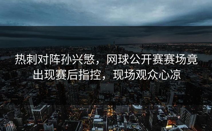 热刺对阵孙兴慜，网球公开赛赛场竟出现赛后指控，现场观众心凉